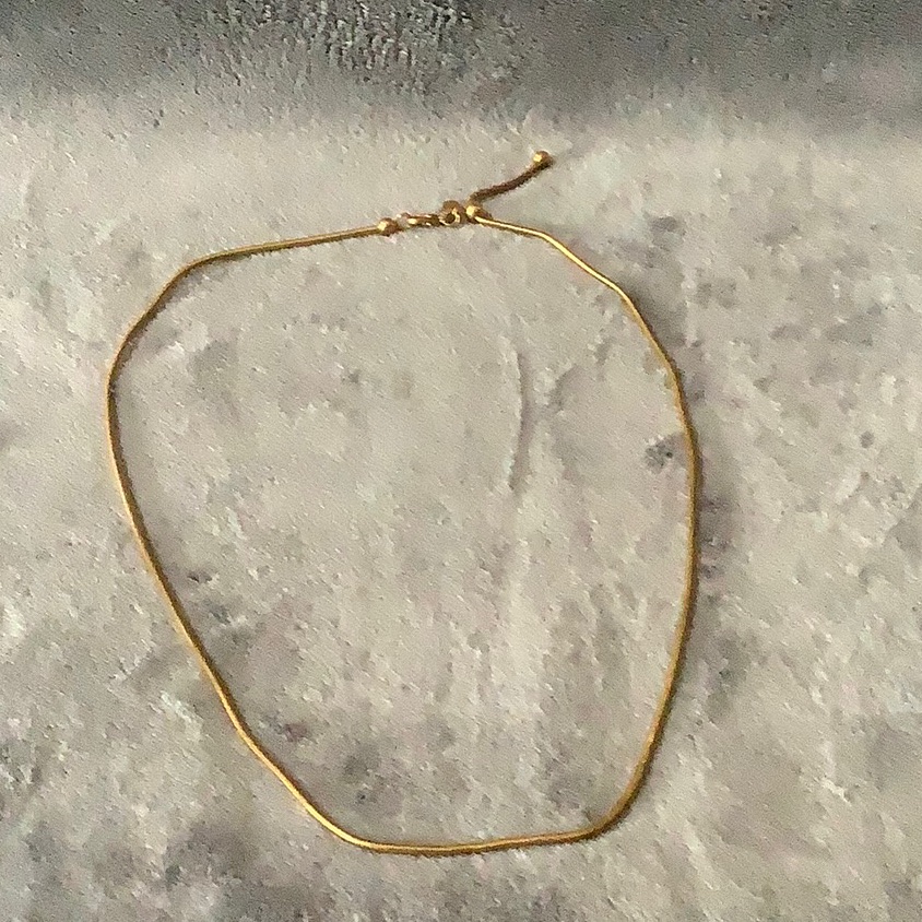 Milor Stainless Steel Gold Plated Adjustable Necklace 17$